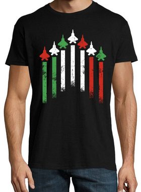 Youth Designz T-Shirt Italien Flagge Jets Herren Shirt mit trendigem Frontprint