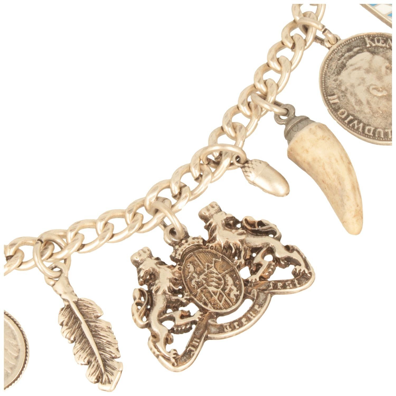 Breiter Hosenkette, Trachten-Charivari mit Wappen & Hirschhorn günstig online kaufen