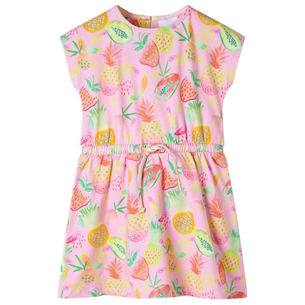 Druckkleid Kinderkleid Zartrosa 104