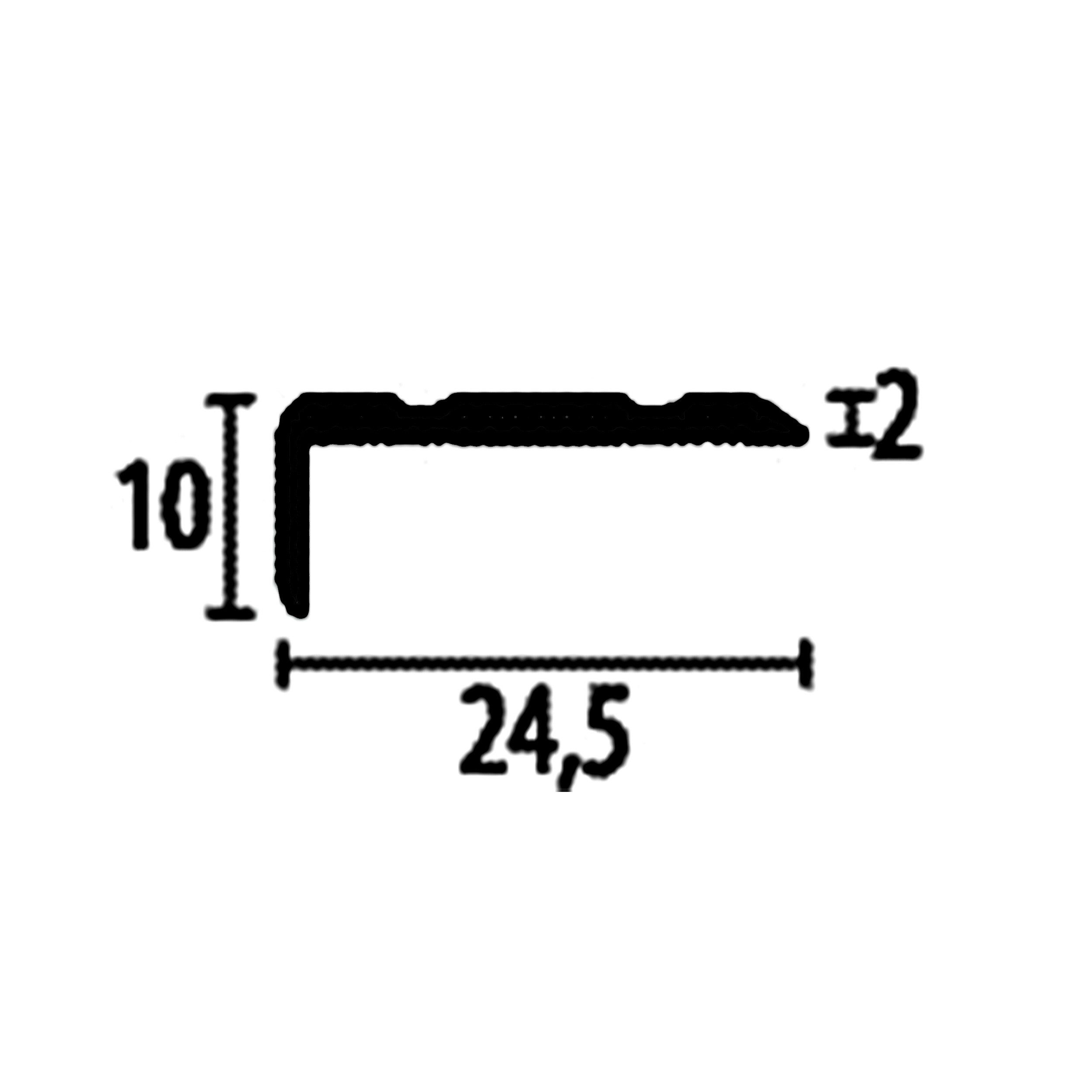 PROVISTON Winkelprofil Aluminium, 24.5 x 1000 günstig online kaufen