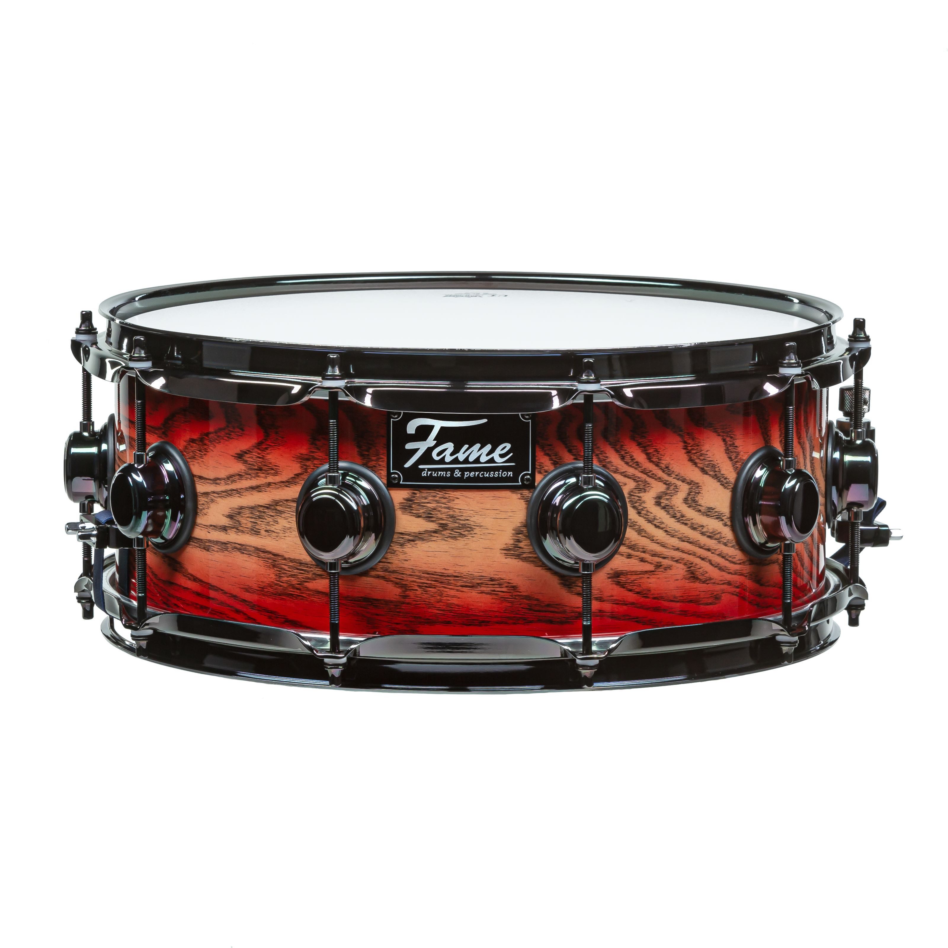 FAME Snare Drum, Schlagzeuge, Snare Drums, Fortress Snare 14"x5,5" Red Burst - Snare Drum