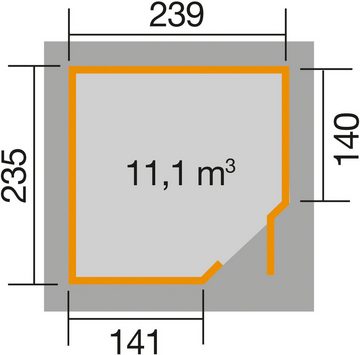 weka Gartenhaus 229 Gr.2, BxT: 270x270 cm