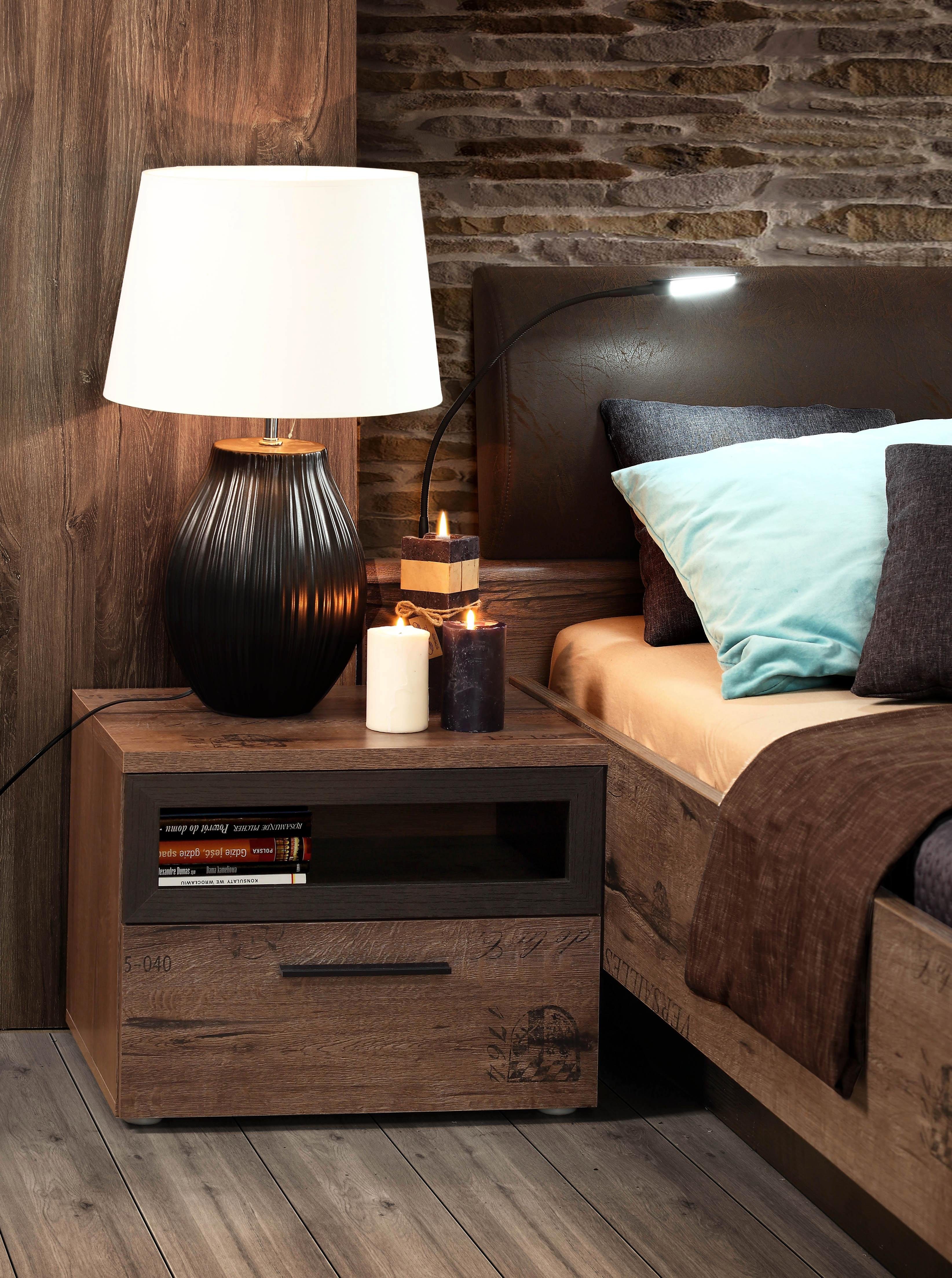 FORTE Nachtkonsole Jacky, mit 1 offenem Fach und 1 Schubkasten günstig online kaufen