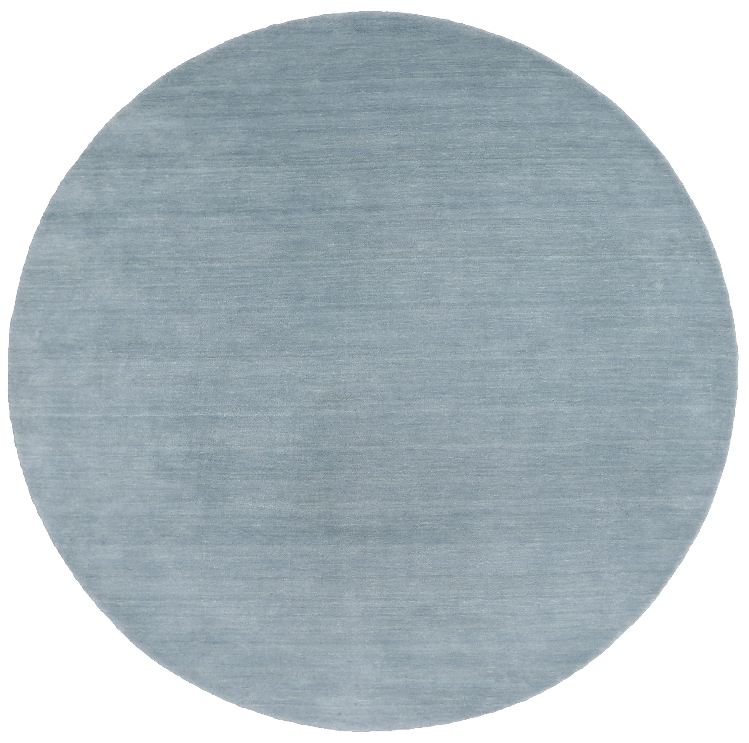 Carpet Avenue Teppich Handloom Solo - Hellblau 150x150, Rund, Höhe: 14 mm