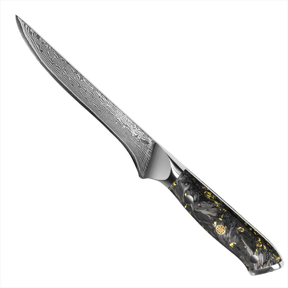 KingLux Damastmesser Filetiermesser Damast Ausbeinmesser aus Damaszenerstahl
