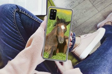 MuchoWow Handyhülle Pferde - Licht - Gras, Handyhülle Samsung Galaxy A41, Smartphone-Bumper, Print, Handy