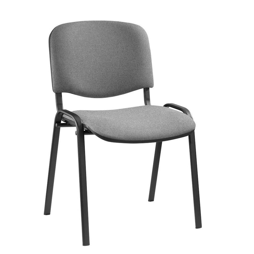 Nowy Styl Besucherstuhl 4 Besucherstühle ISO BLACK stapelbar grau gemustert günstig online kaufen