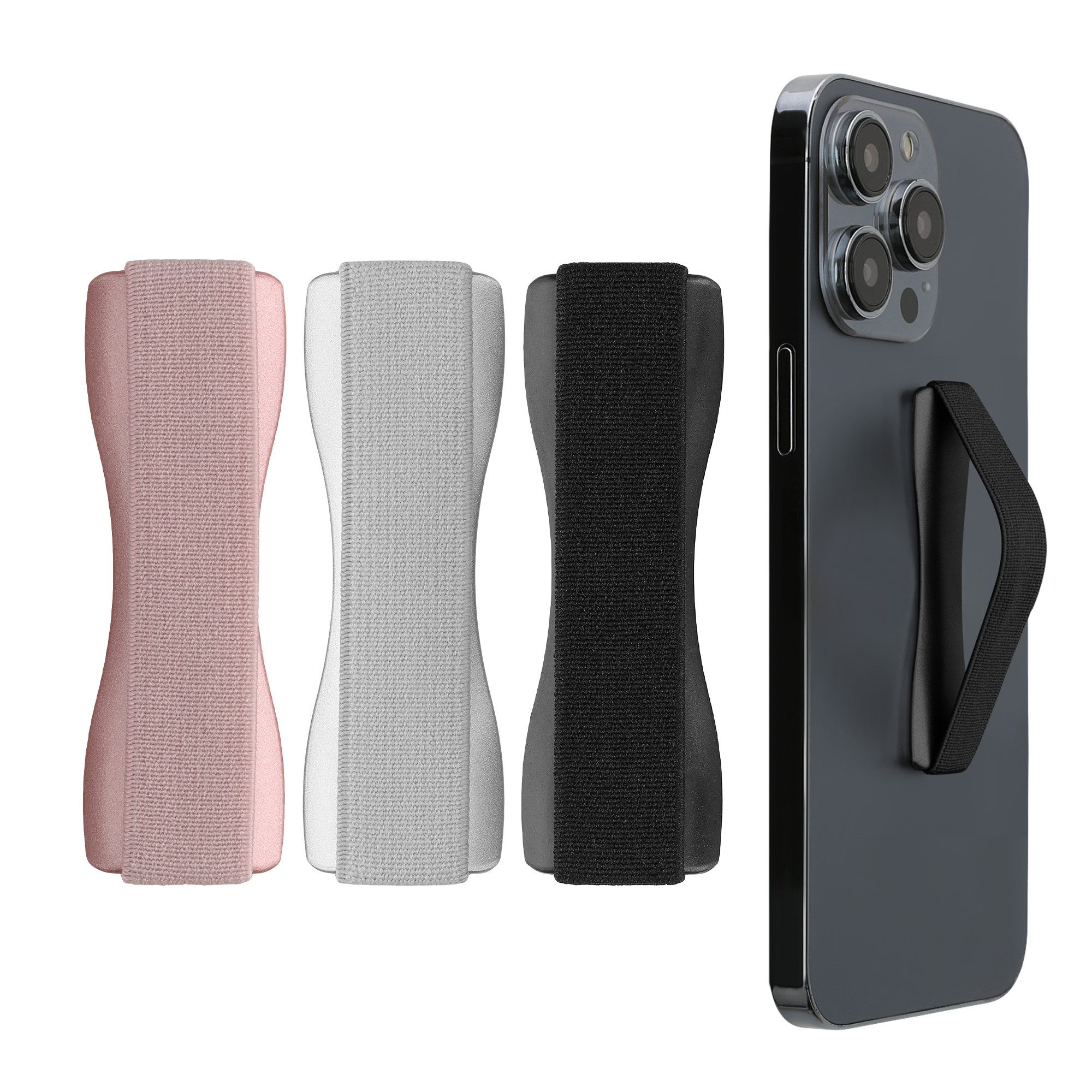 kwmobile Popsockets Smartphone Fingerhalter 3 Set, (3-tlg., Handy Halter Griff Halterung Einhandbedienung - 3x Handyhalter)