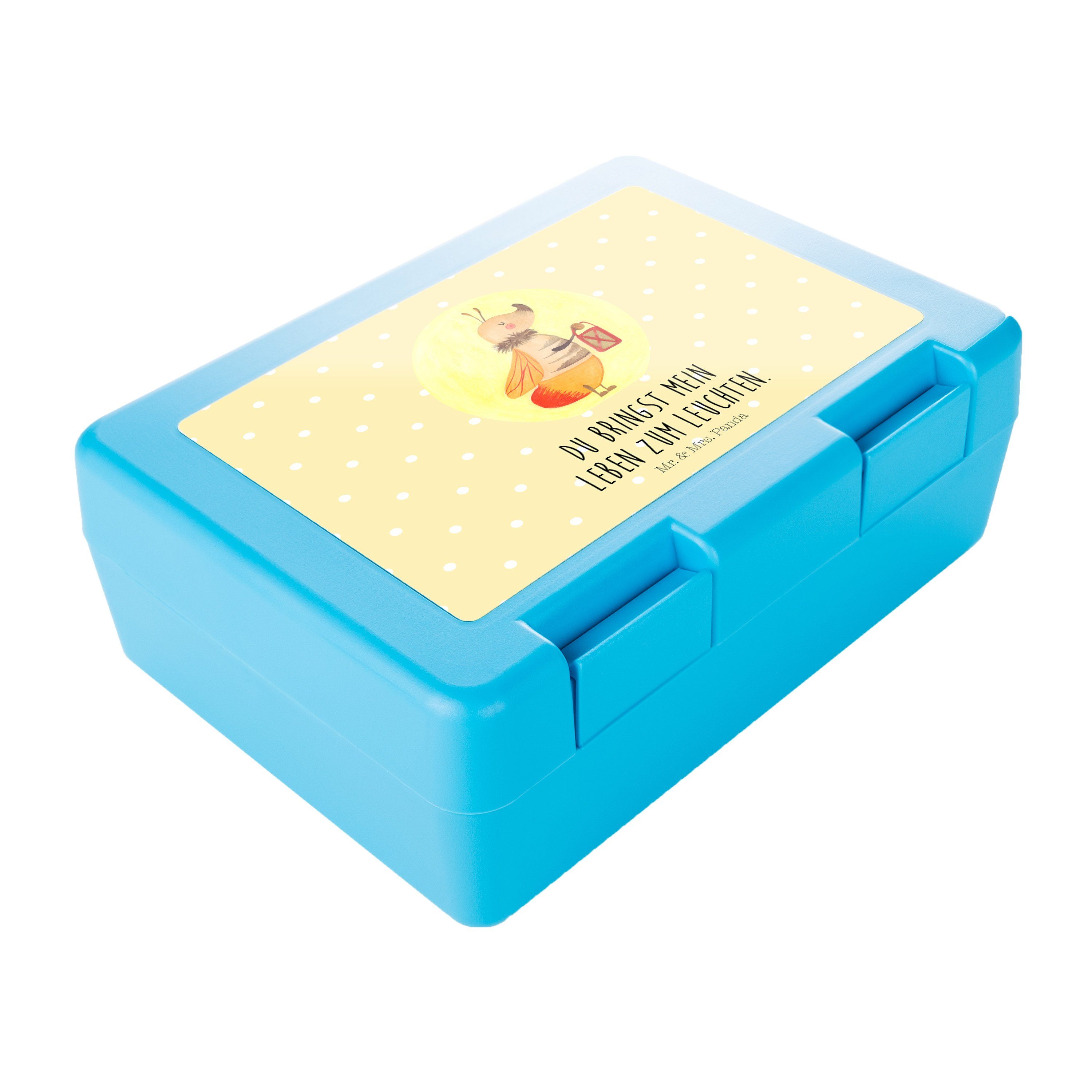 Gelb Premium Pastell & Brotzeitbox, Kunststoff, Mr. - Geschenk, Mrs. (1-tlg) Glühwürmchen Butterdose Panda Laune, Gute - Tier,