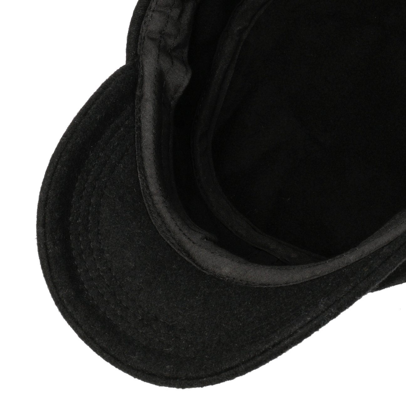 Lipodo Army Cap Schirm Filzcap (1-St) schwarz mit