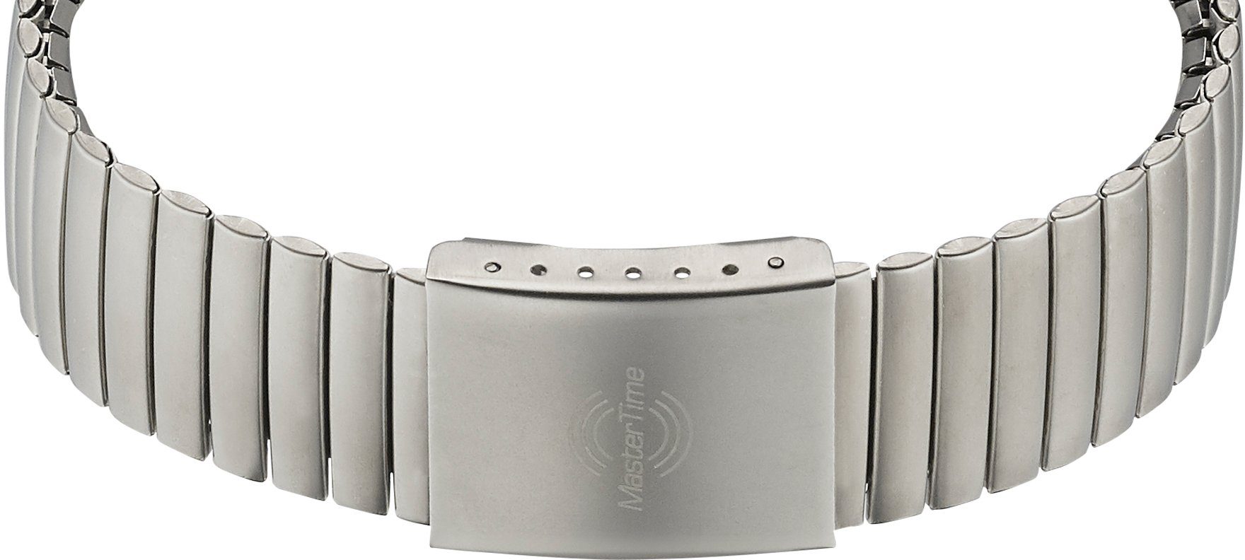 MASTER TIME Funkuhr Basic MTGA-10763-22Z, Armbanduhr, Quarzuhr, Herren, Datum, Leuchtzeiger, Flexband, Zugband