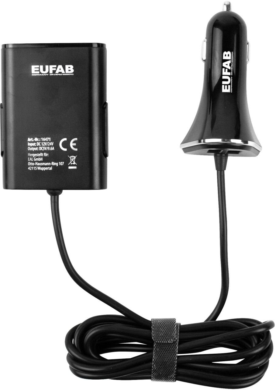 EUFAB EUFAB USB Ladeadapter mit Kabel und Ladeeinheit Akku-Ladestation