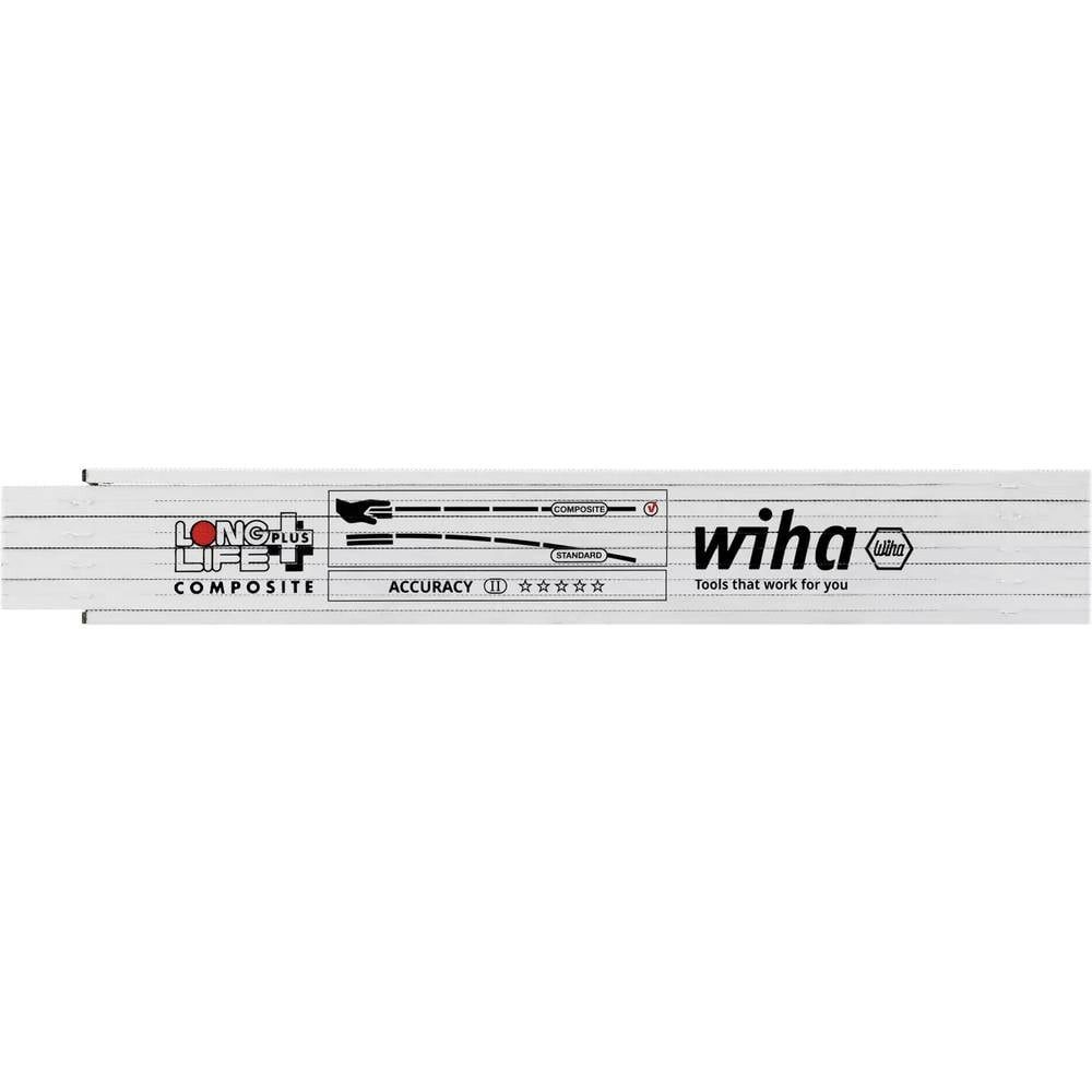 Wiha Maßband Longlife® Plus Composite Gliedermaßstab, 2 m, metrisch, 10 37067