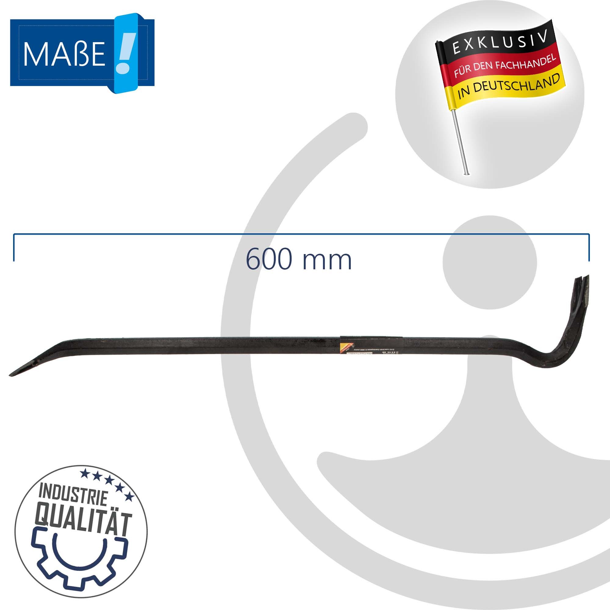 MASTERPROOF PROFESIONAL Zugeisen Nageleisen 600 mm x 16 mm, gehärtet, Kuhfuß Brechstange
