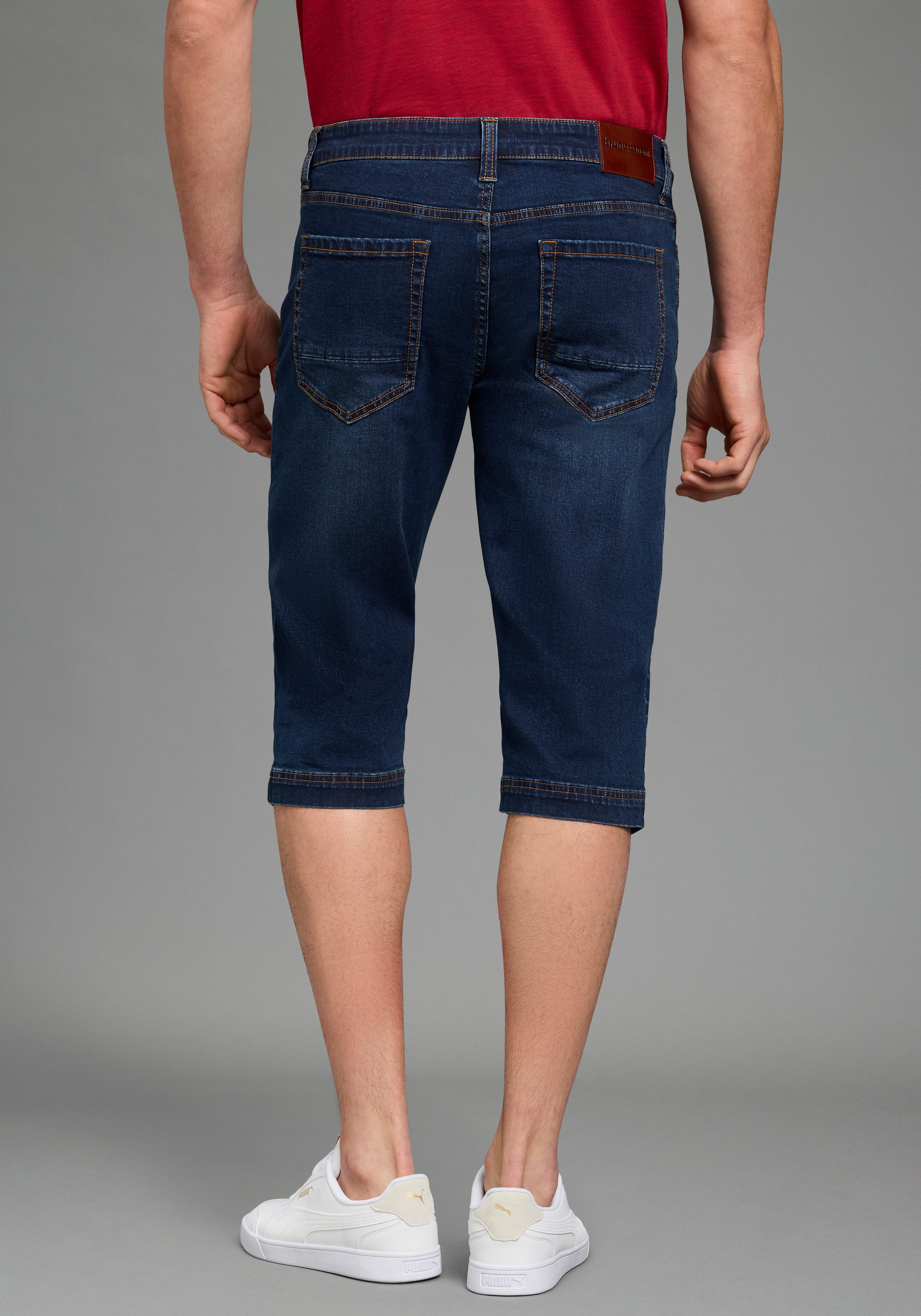 Bruno Banani Jeansbermudas Hutch-Bermuda Straight-Fit, normale Leibhöhe, aus elastischem Denim-Material