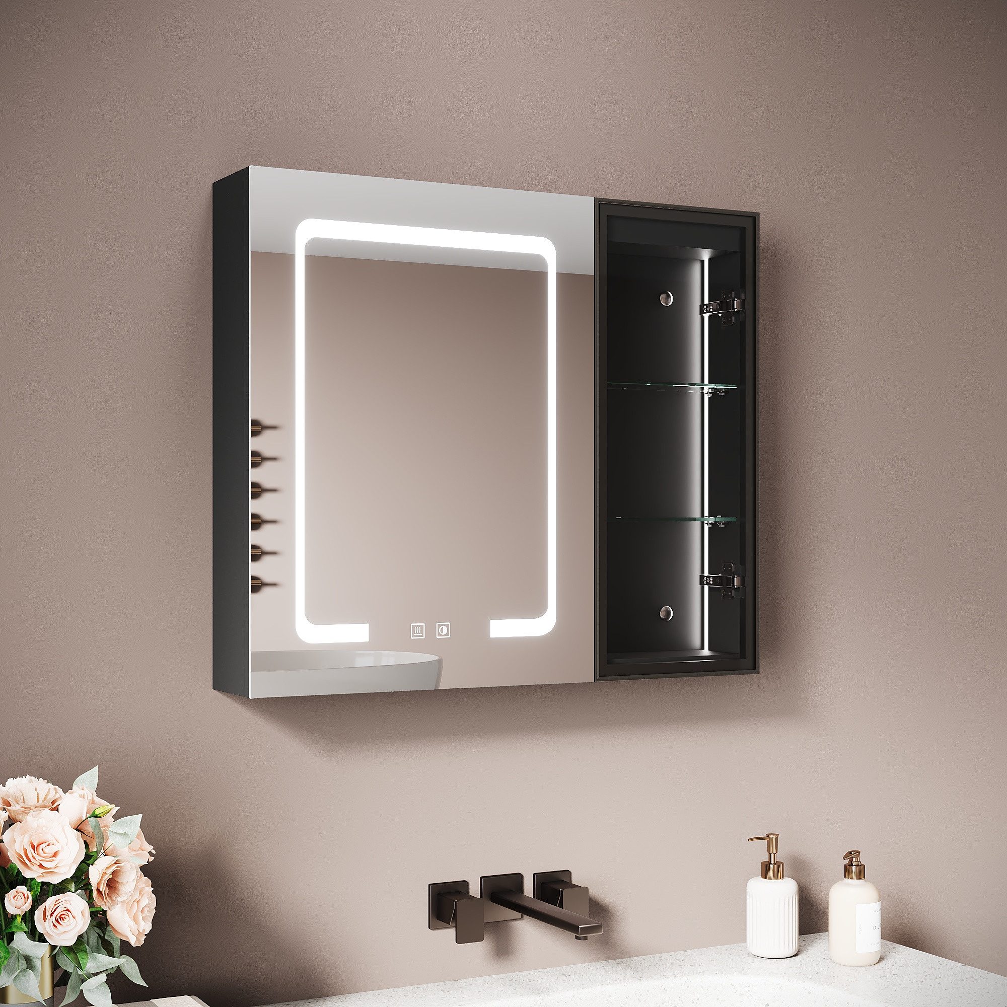 SONNI Spiegelschrank Badezimmerspiegelschrank, Spiegelschrank Badezimmer mi günstig online kaufen