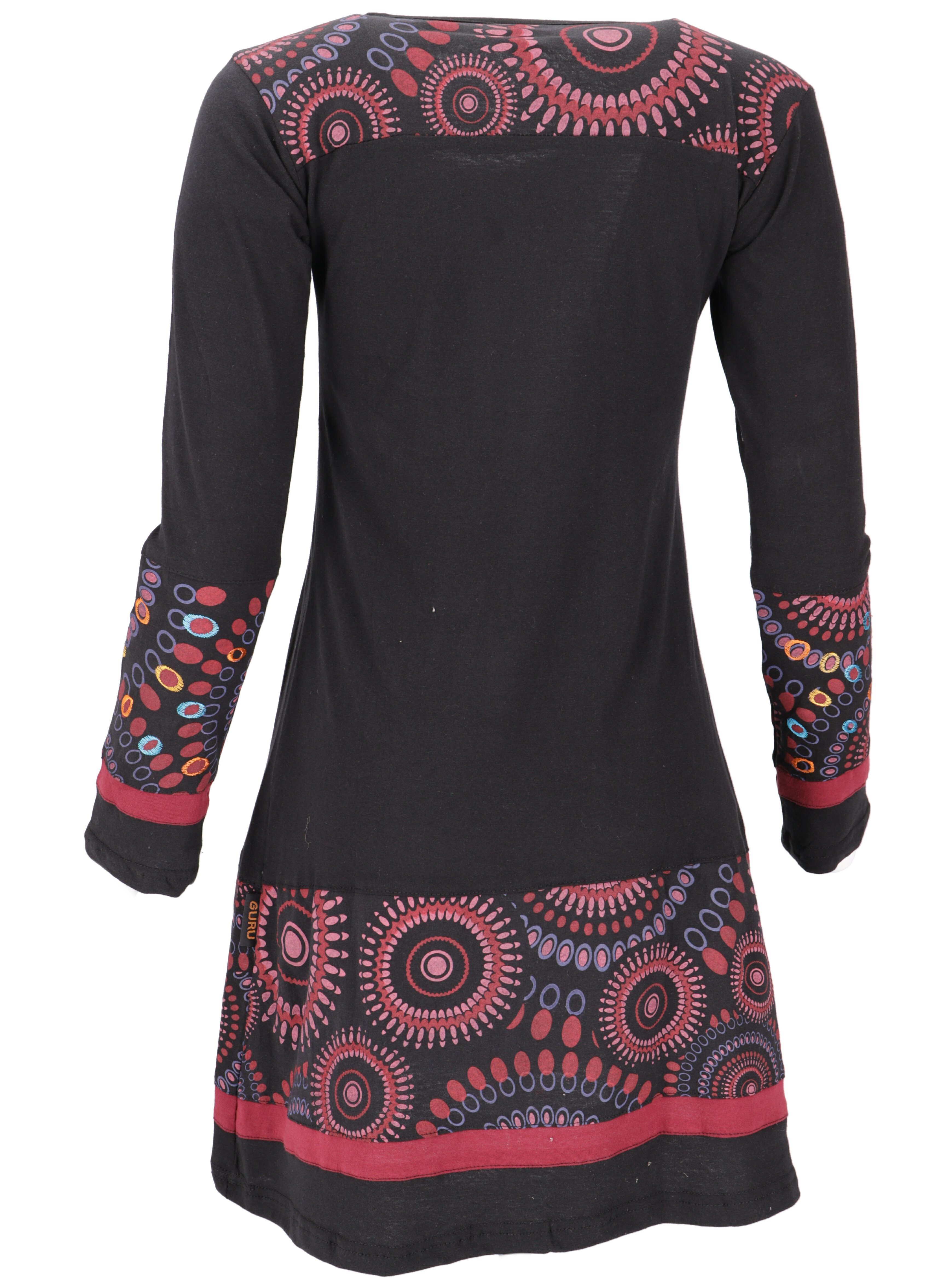 Guru-Shop Midikleid Baumwoll Minikleid Boho chic, Langarm Tunika -.. altern günstig online kaufen