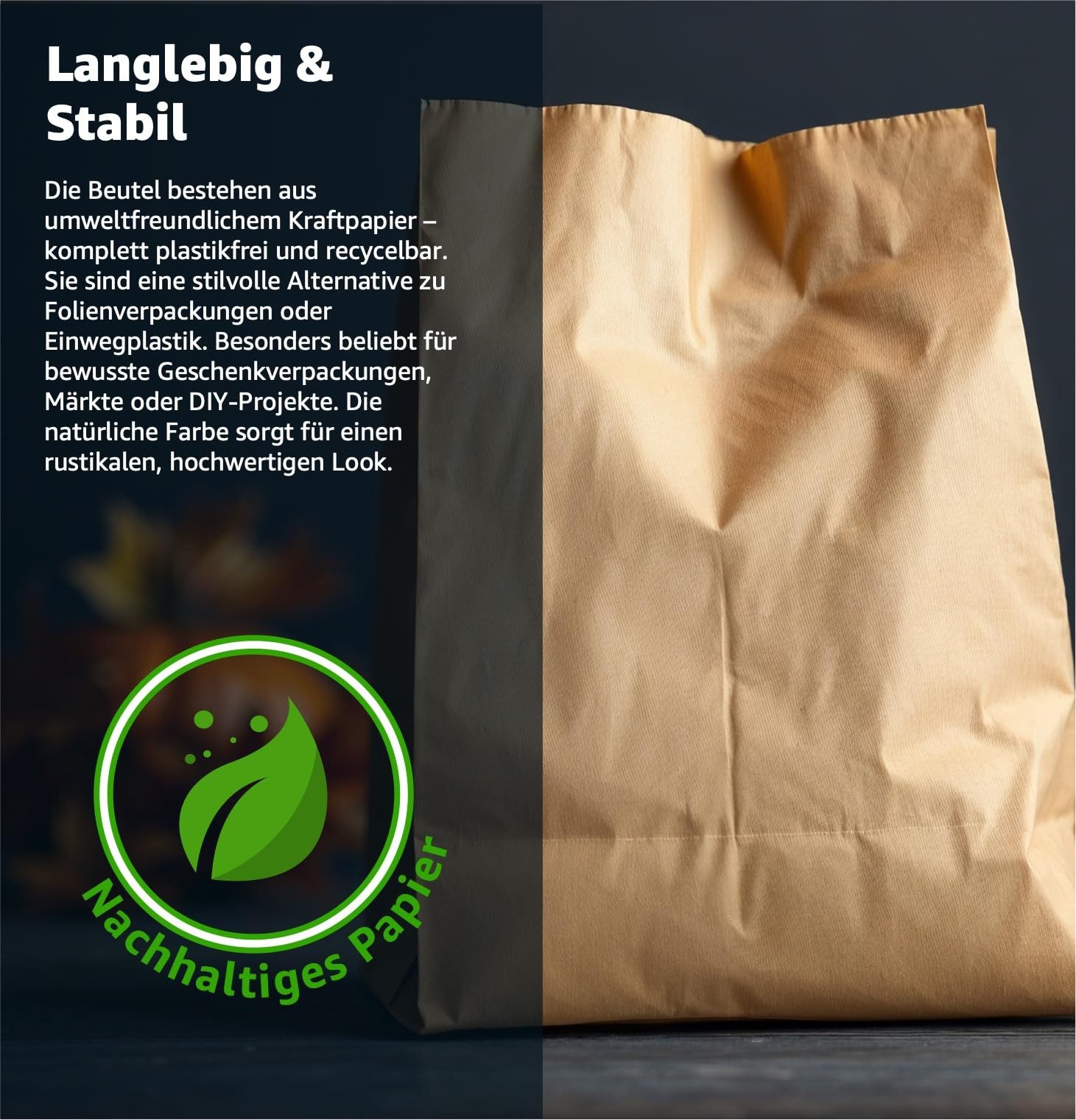 Bastelfreund® DIY-Adventskalender 50x Braune Kraftpapiertüten 210x140 mm Beutel Müllsack Biomülleimer (50er Set, 50-tlg)