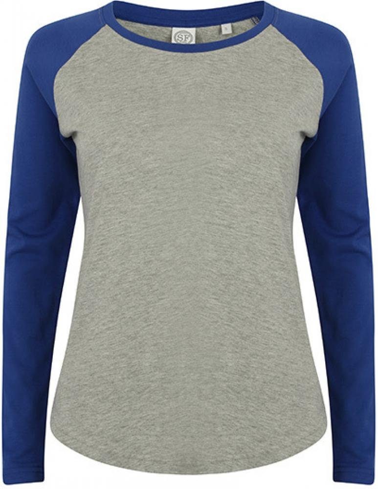 SF Women Trainingsshirt Damen Long Sleeved Baseball T-Shirt