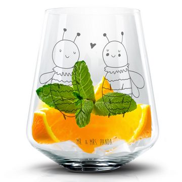 Mr. & Mrs. Panda Cocktailglas Biene Verliebt - Transparent - Geschenk, Cocktail Glas, Wespe, Hummel, Premium Glas, Personalisierbar