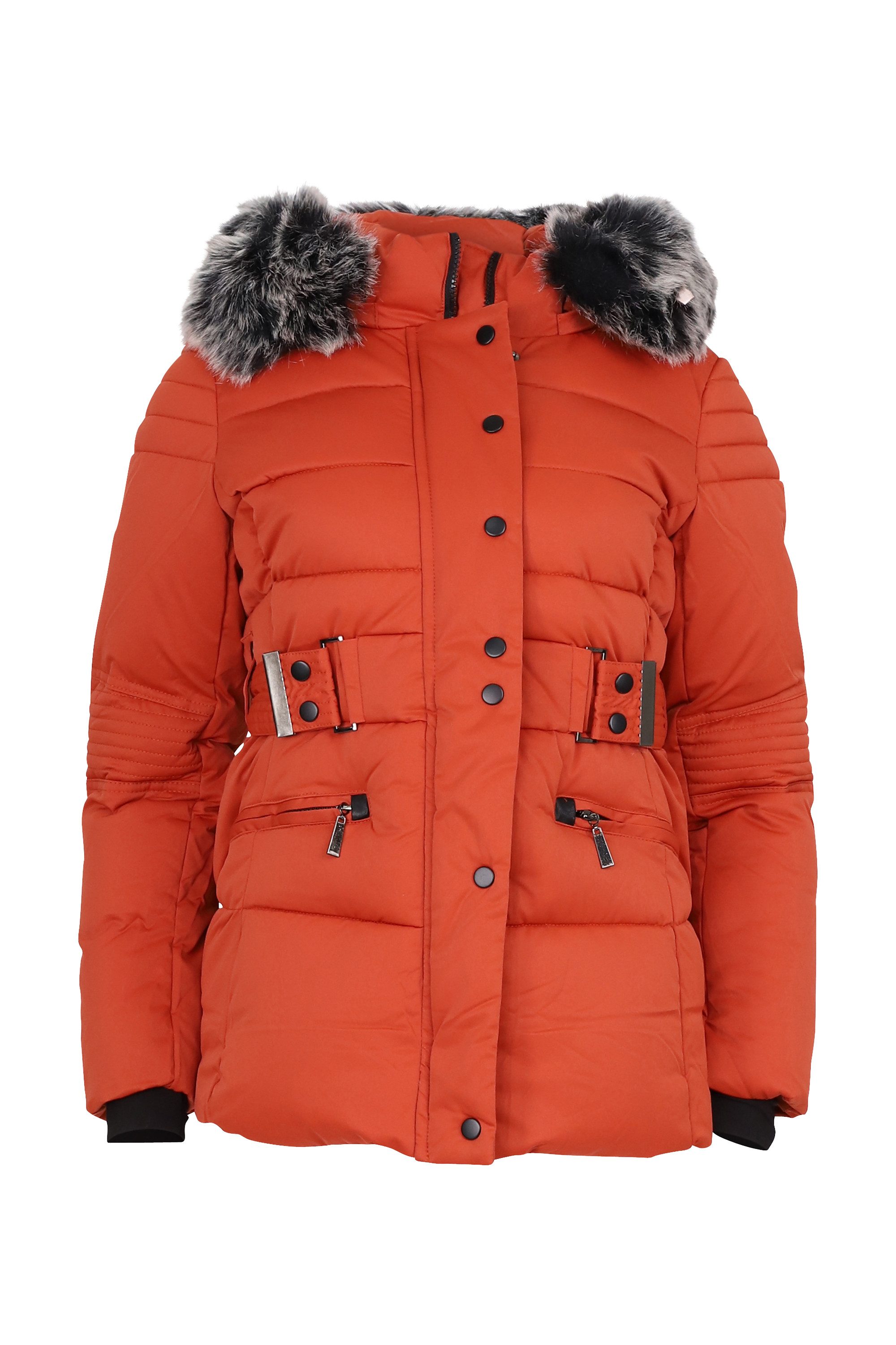 Steppjacke malito Damen Steppmantel, taillierte Winterjacke, Jacke mit Kapuze