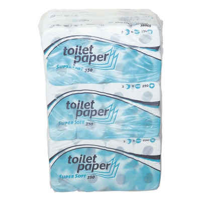WEPA Toilettenpapier (72-St), 3-lagig, 100% Zellstoff, hochweiß, 250 Blatt/Rolle