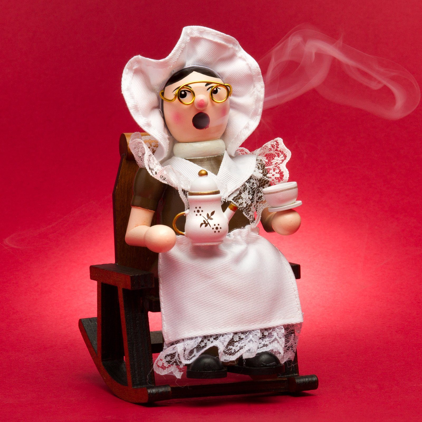 SIKORA Weihnachtsfigur RM-F Räuchermännchen aus Holz Oma oder Opa im Schauk günstig online kaufen