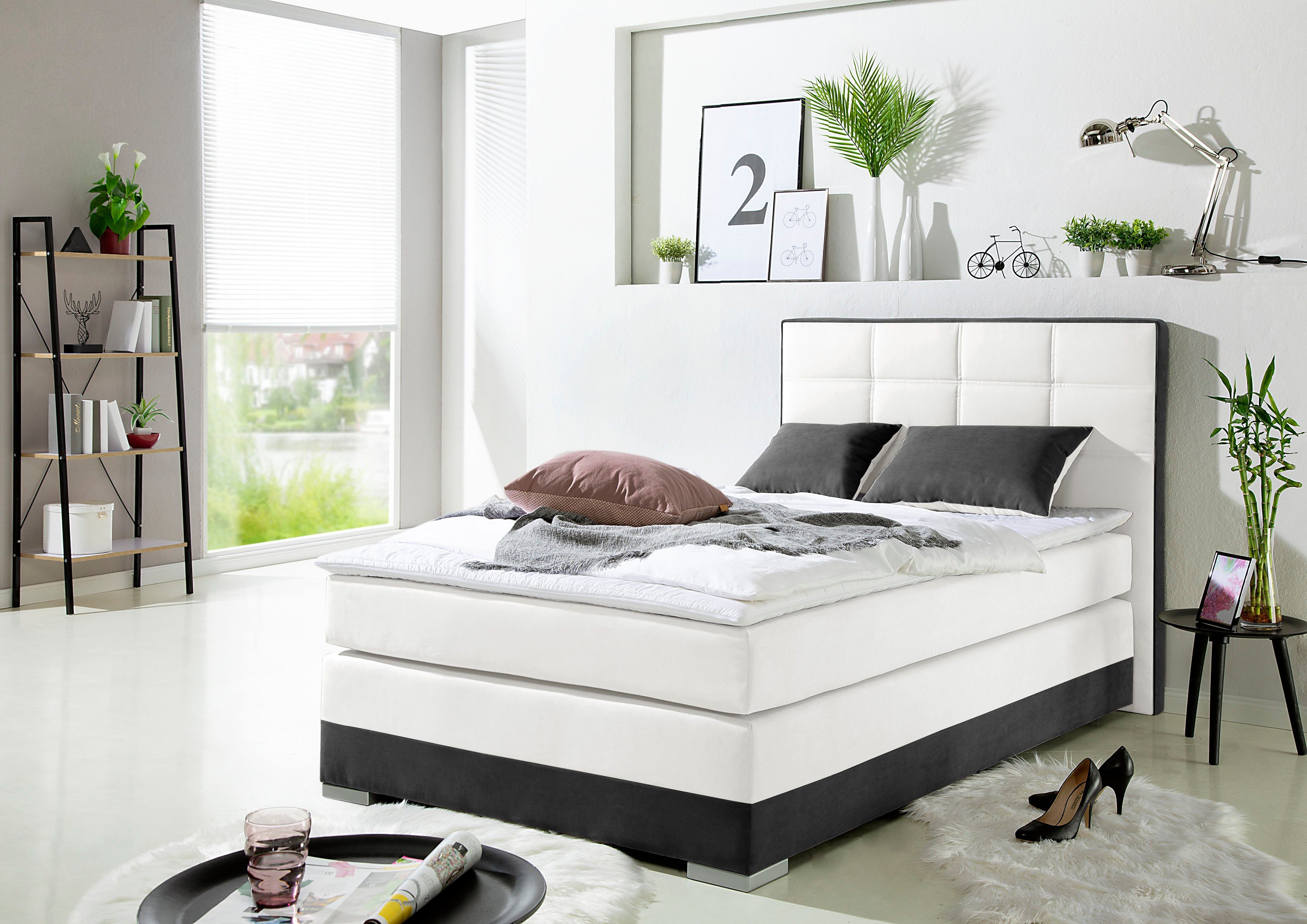 Home affaire Boxspringbett, inklusive Topper und Wendekissen