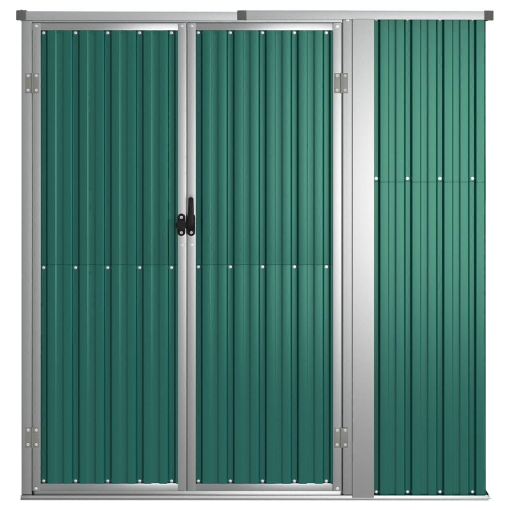 vidaXL Garten-Geräteschrank 161 x 89 x 161 cm Gartenschrank Metall Gerätehaus Grün 161x89x161 cm