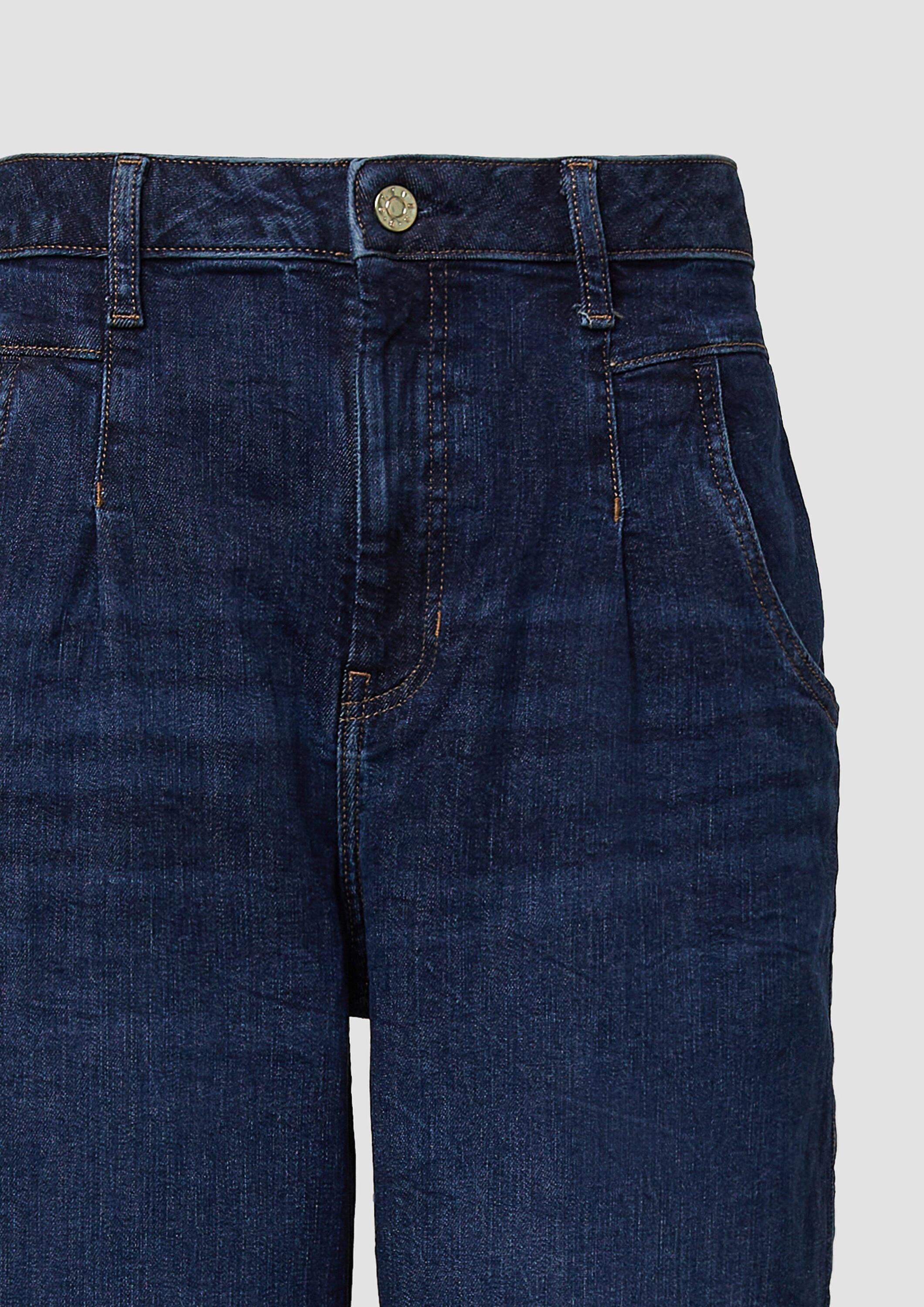 s.Oliver Weite Jeans Jeans-Hose Ankle Jeans / Regular Fit / High Rise / Barrel Leg / 360° Denim