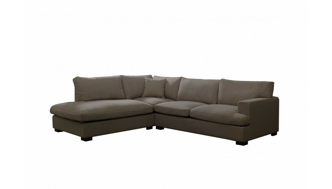 JVmoebel Ecksofa Luxus Beiges Ecksofa L-Form Couch Modernes Design Stilvoll Neu, Made in Europe Braun