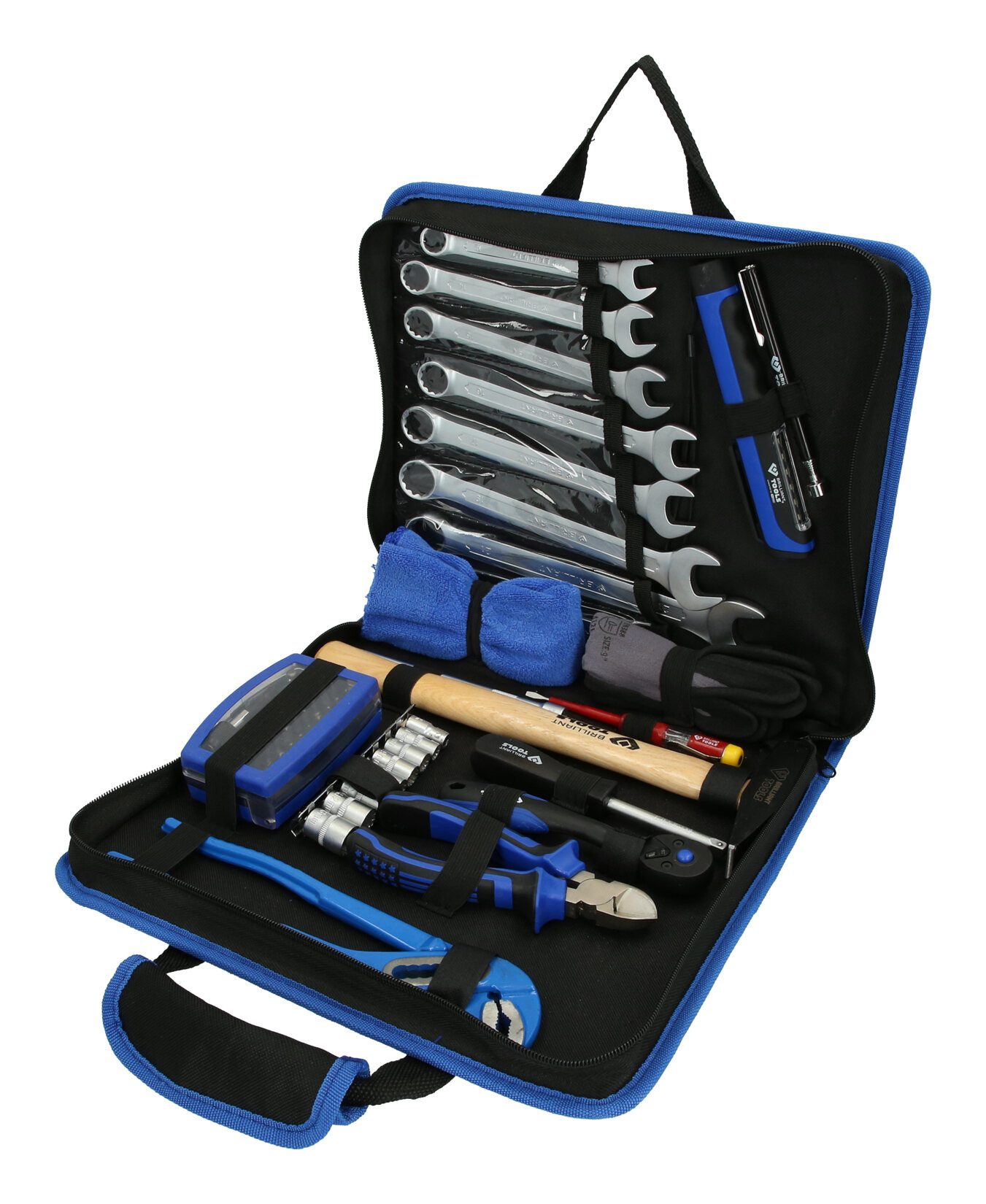 Brilliant Tools Werkzeugtasche (58-tlg), Werkzeug-Nylontasche, 58-teilig