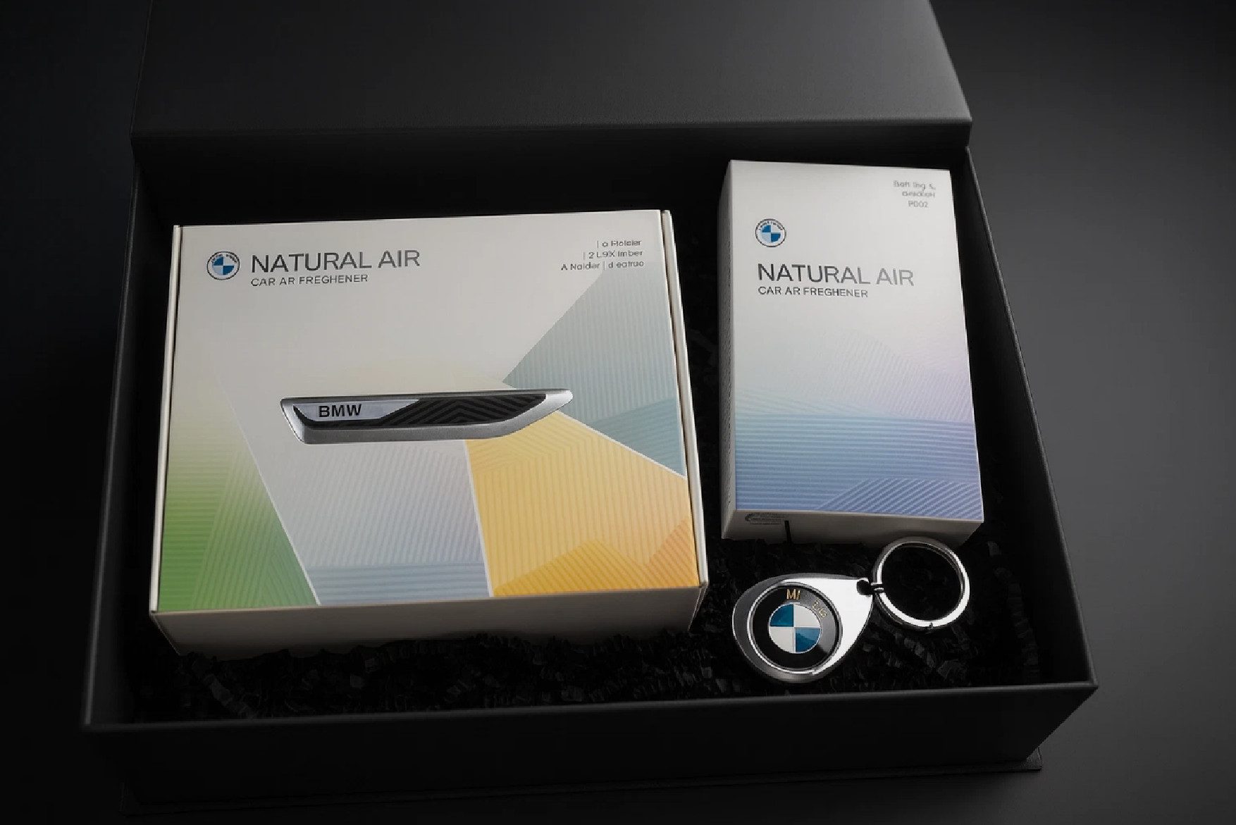 BMW Raumduft BMW Autoduft 3 Teiliges Geschenkset Natural Air Starter Kit Lavablack (3-St)