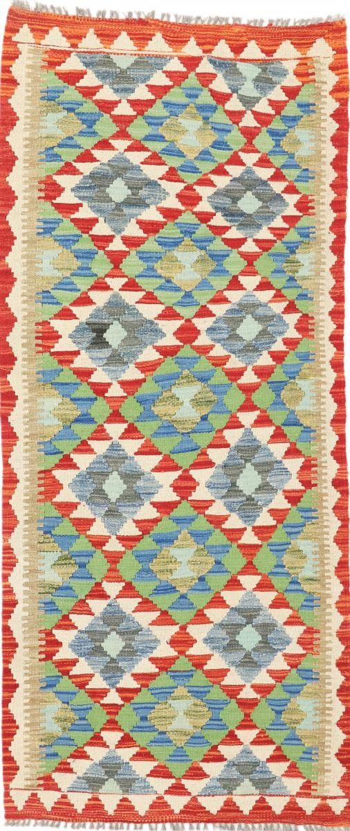 Orientteppich Kelim Afghan 83x192 Handgewebter Orientteppich Läufer, Nain Trading, rechteckig, Höhe: 3 mm