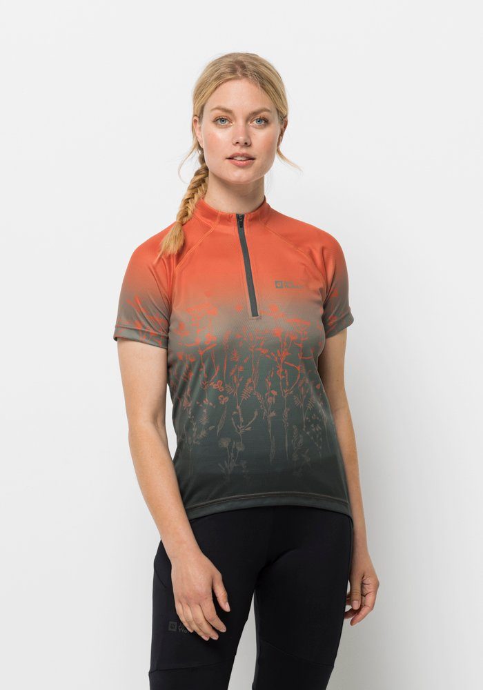 Jack Wolfskin Funktionsshirt MOROBBIA HZ PRINT T W guave-51 | Funktionsshirts