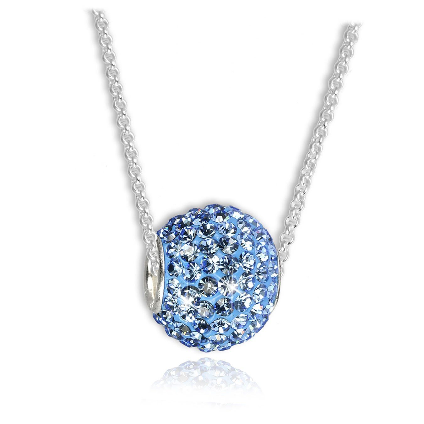 SilberDream Schmuckset SilberDream Zirkonia Kette Bead (2-tlg., Schmucksets), Damen Schmucksets aus Silber, Zirkonia, Farbe: silber, blau