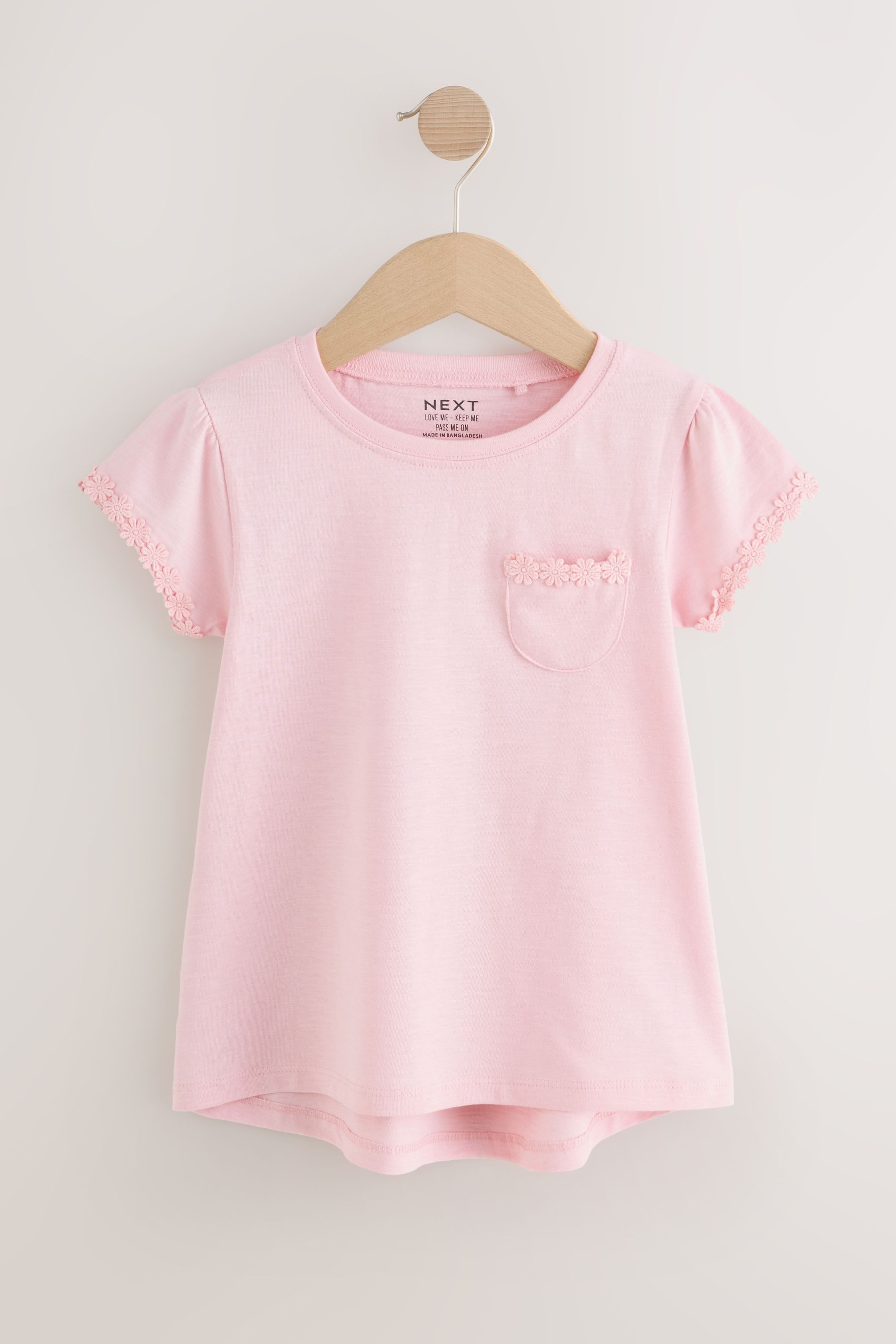 Next T-Shirt T-Shirt mit Blümchentasche (1-tlg)