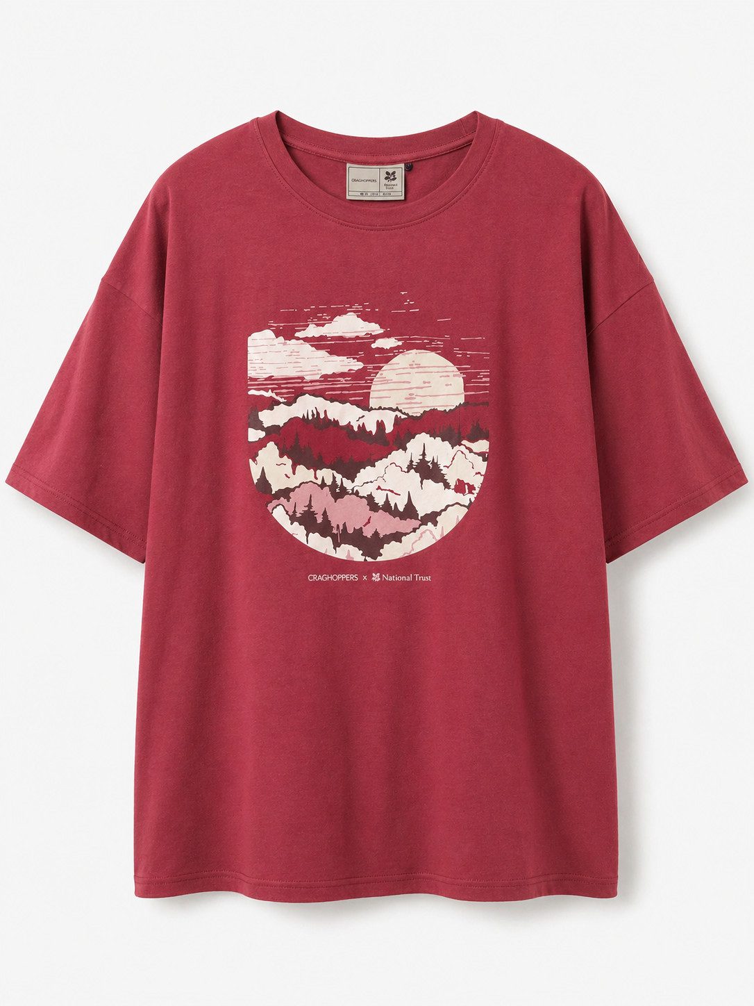 Craghoppers T-Shirt Craghoppers - Bistort - Damen Shirt aus Bio Baumwolle, red