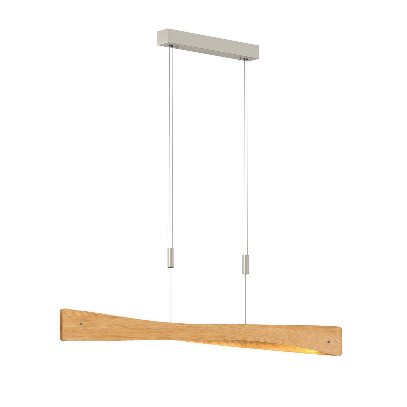 Quitani Hängeleuchte Lian, LED, Holz warmweiß IP20, LED 34 W gesamt, warmweiß