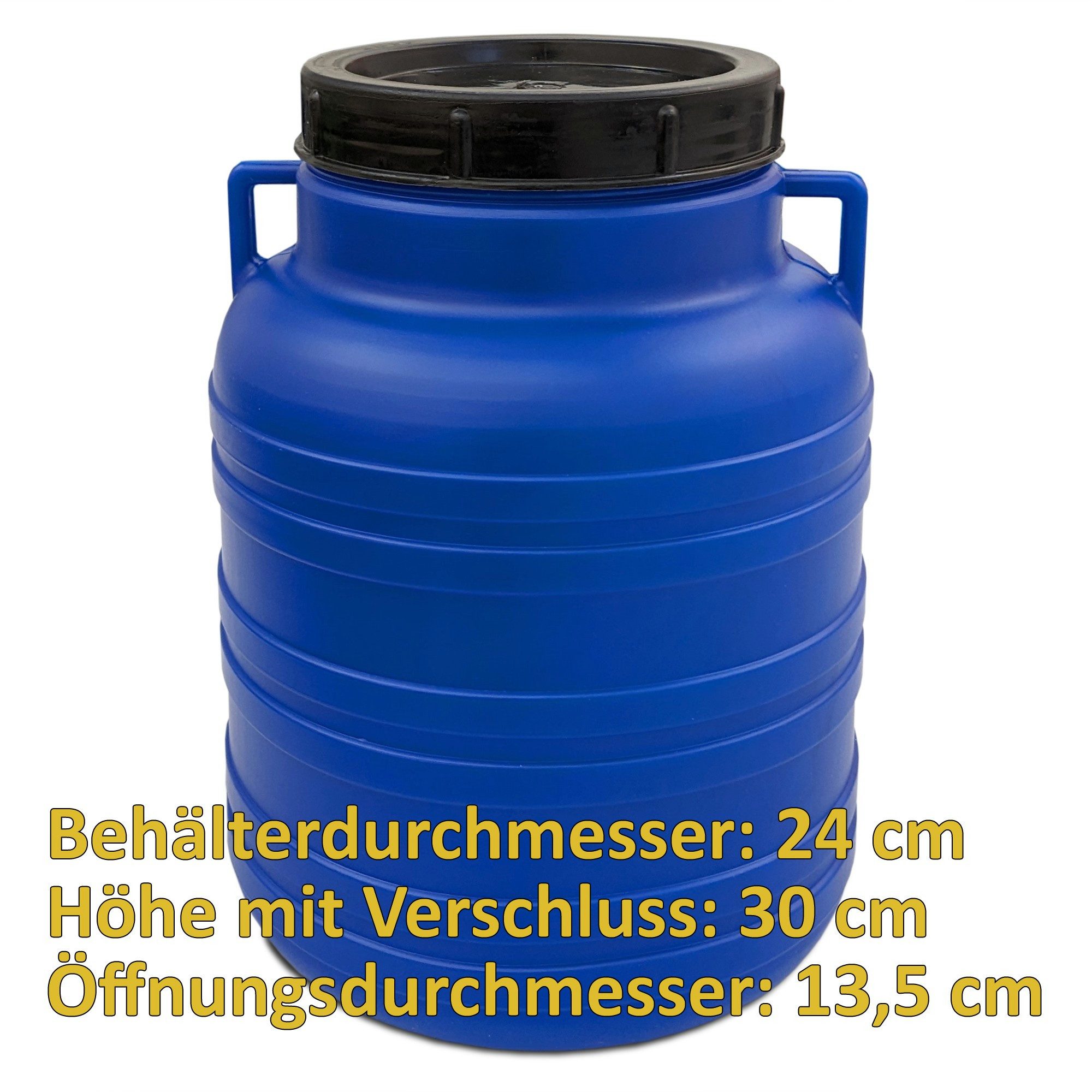 Plasteo Regentonne Weithalsfass Lebensmittelecht BPA-Frei Sauerkrautfass BPA-Frei, 10 l, BPA-Frei
