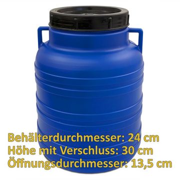 Plasteo Regentonne Weithalsfass Lebensmittelecht BPA-Frei Sauerkrautfass, 10 l, BPA-Frei