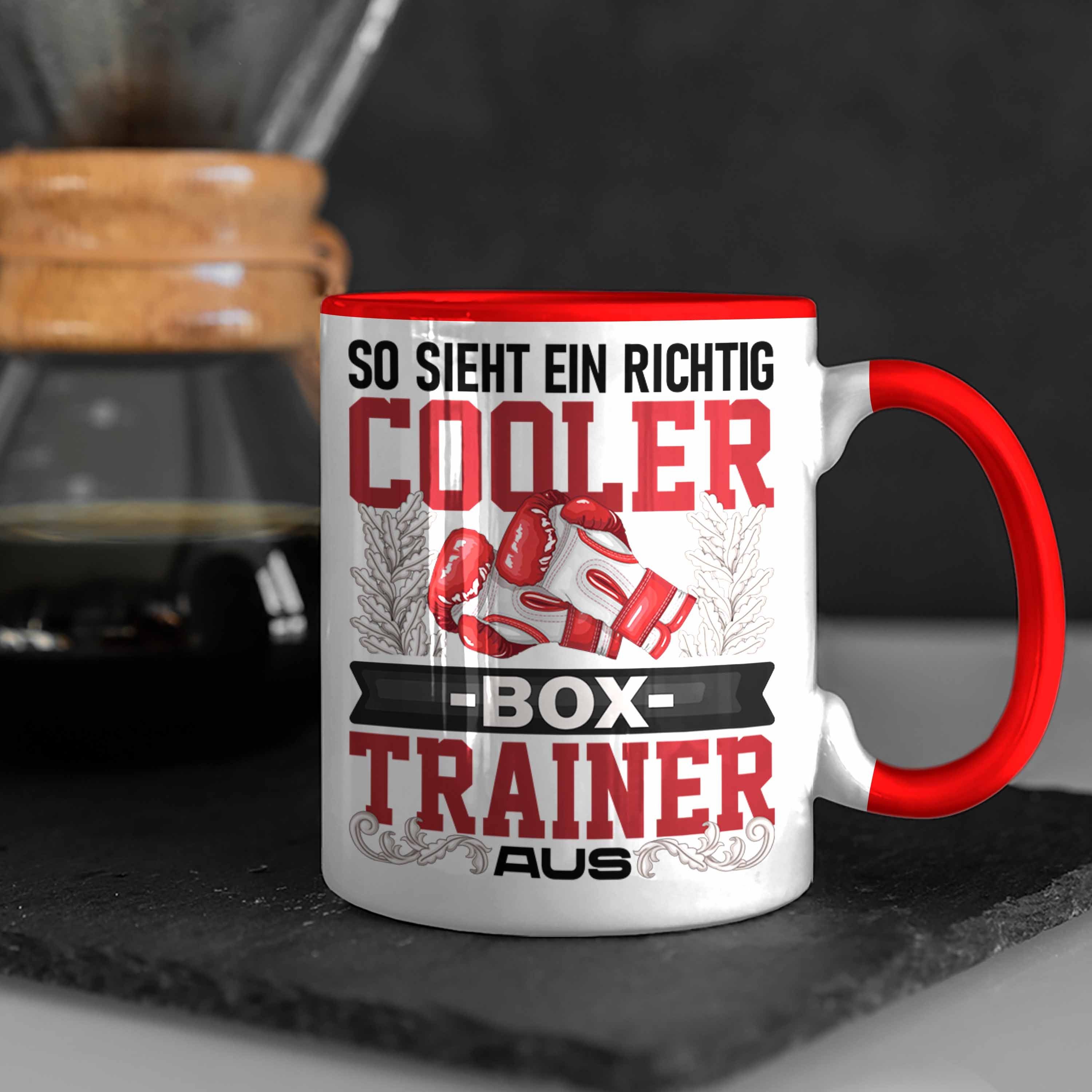 Trainer Box Coach Boxtrainer Geschenk Tasse Geschenkidee Trendation Rot Tasse Trainer