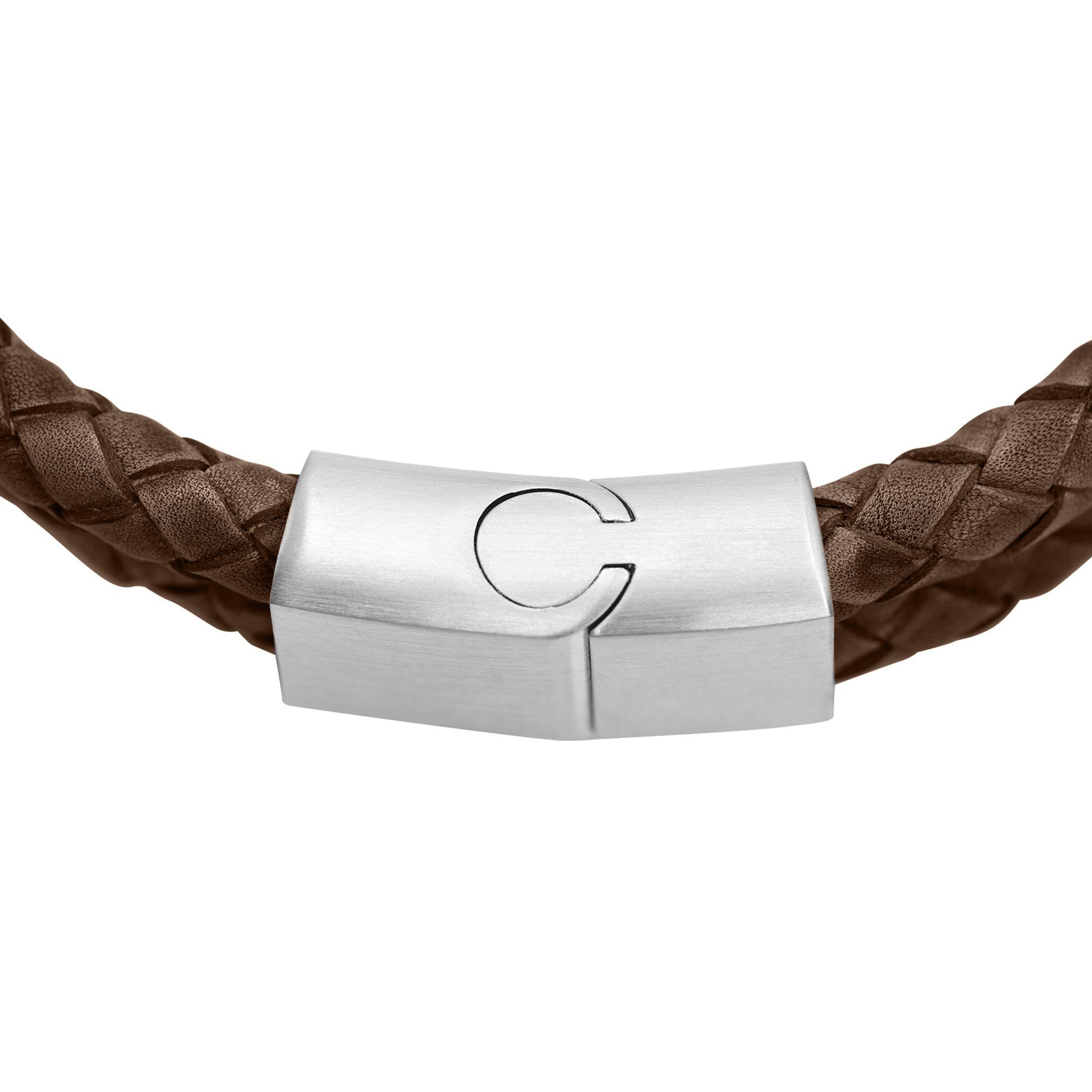 inkl. Echtlederarmband, Männerarmband, Heideman Geschenkverpackung), Armband Hanno (Armband, Lederarmband braun Männerlederarmband