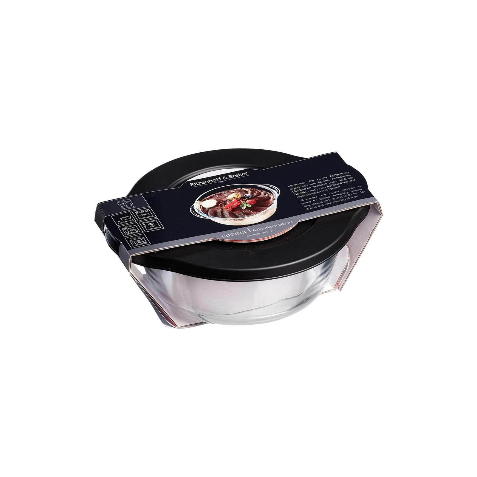 Auflaufform Cucina Auflaufform mit Frischhaltedeckel 840 ml