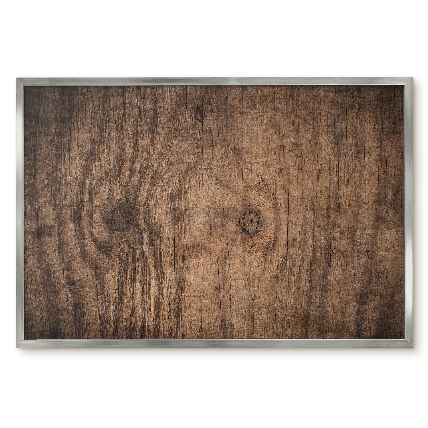 Tulup Magnettafel Elegante Magnettafel mit Rahmen für moderne Räume, Holzstruktur, Braun