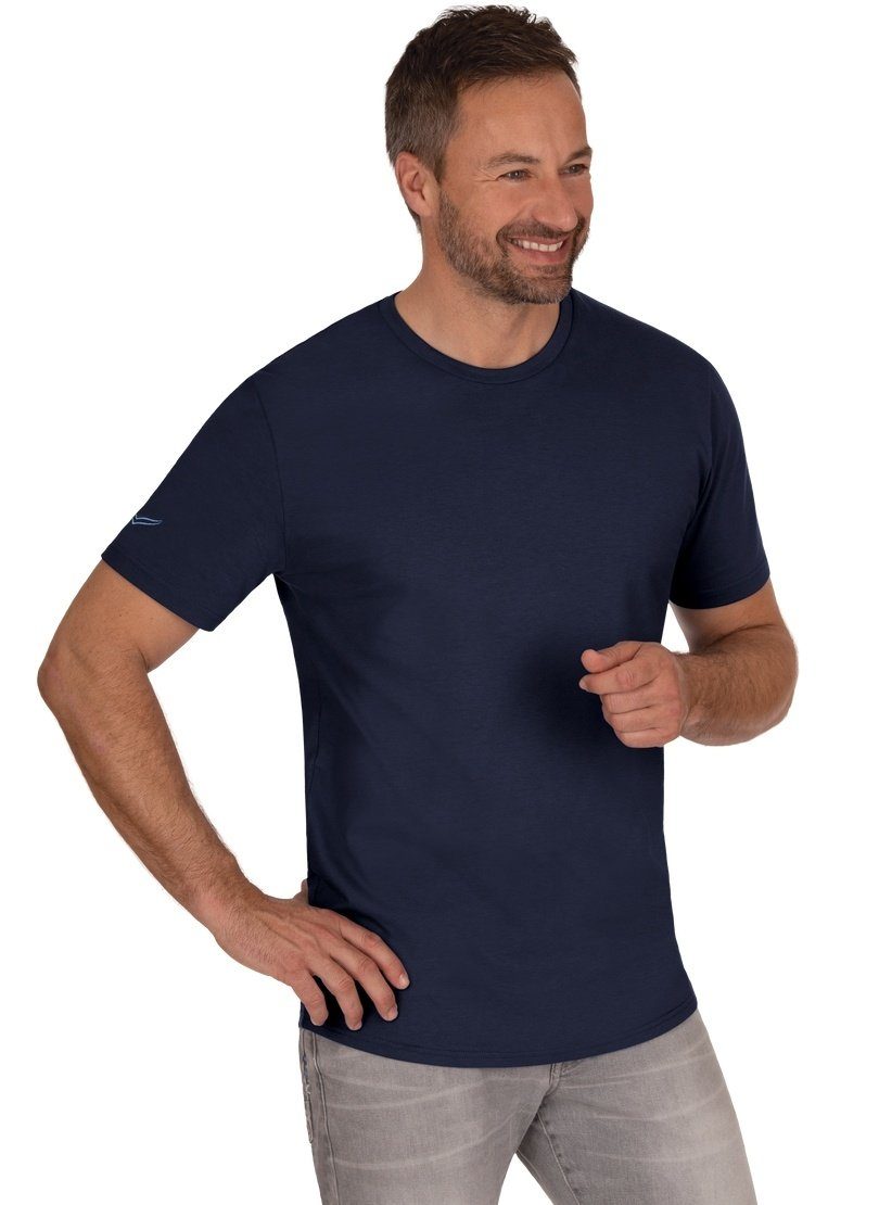 Trigema T-Shirt TRIGEMA T-Shirt aus 100% Biobaumwolle navy-C2C