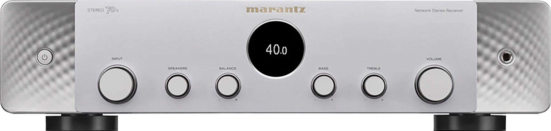 AV-Receiver 70S Stereo 2.1 WLAN) LAN Marantz (Ethernet), (Bluetooth, Silber/Gold