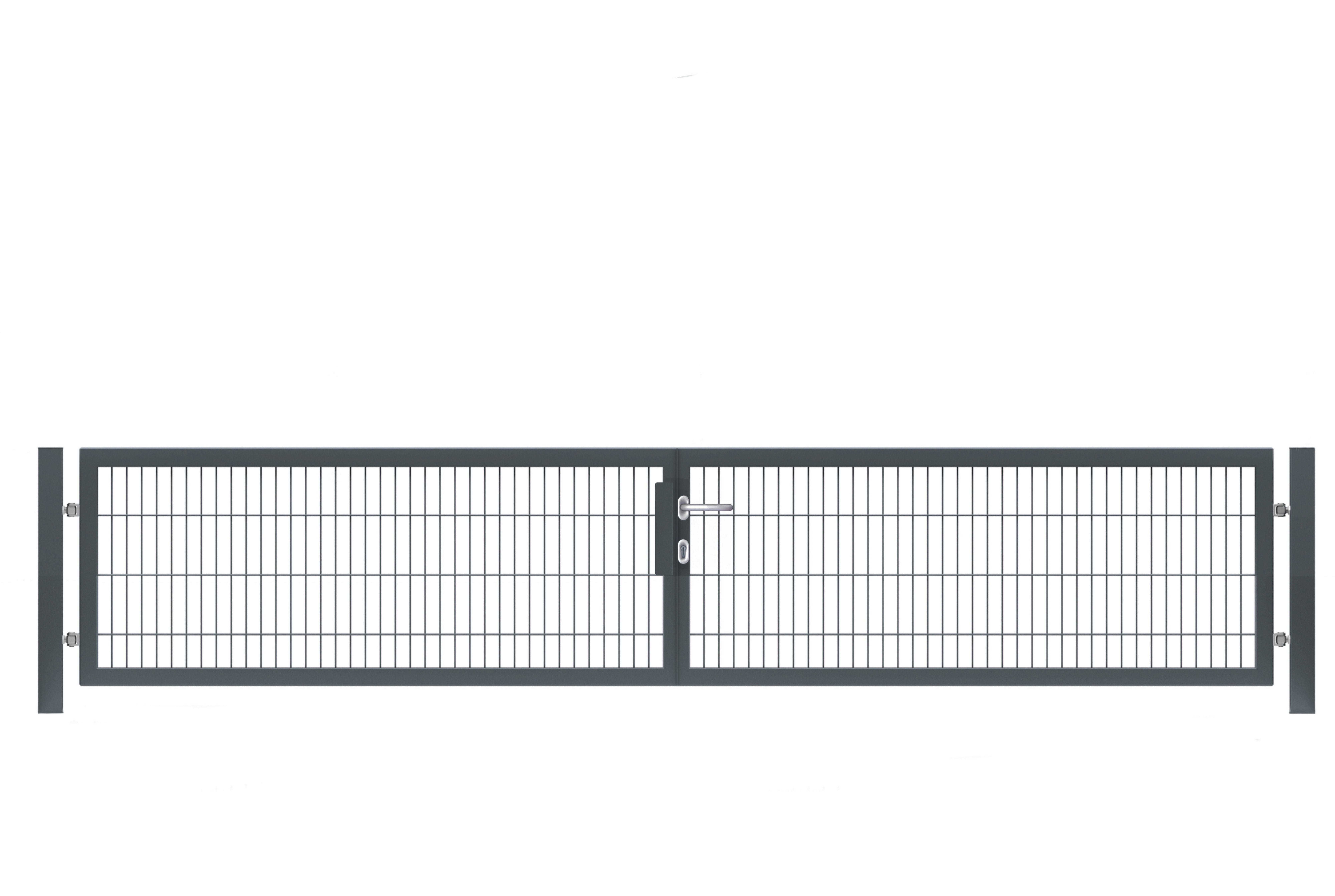 Terrasse2000 Gartentor Vollrahmen Doppeltor 8/6/8 mm 300 x 80cm Anthrazit