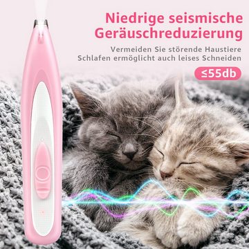 MCURO Hundeschermaschine Leise Tierhaarschneidemaschine für Hunde und Katze, Geräuscharme Schermaschine, mit Led-Licht, Wiederaufladbar, Kabellose