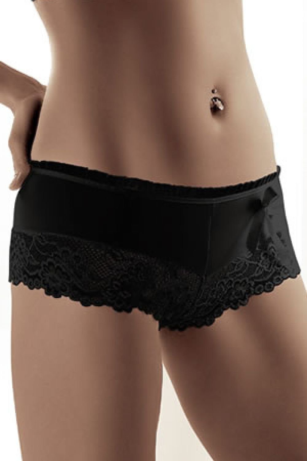 Róza Lingerie Panty Panty Sisi schwarz aus Spitze dehnbar Blumenmuster Stretch Höschen (einzel, 1-St)